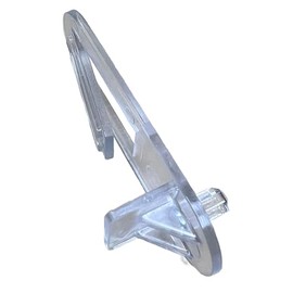 E.H.C. Locking Shelf Support Peg 1/4" (Choose Thickness 1/2", 5/8", 3/4") Cabinet/Furniture Clips - New or Replacement (10 Clear Plastic Locking Clips per Bag) (3/4" Thick)