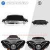 Black 7" Windshield Windscreen Compatible for Harley Davidson Touring Electra