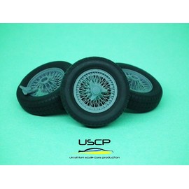USCP 24P172 1/24 Resin Wheels 15 inch Suitable for Model kit of car AST Martin DB 5 Wire Wheels Revell Resin kit, Grey
