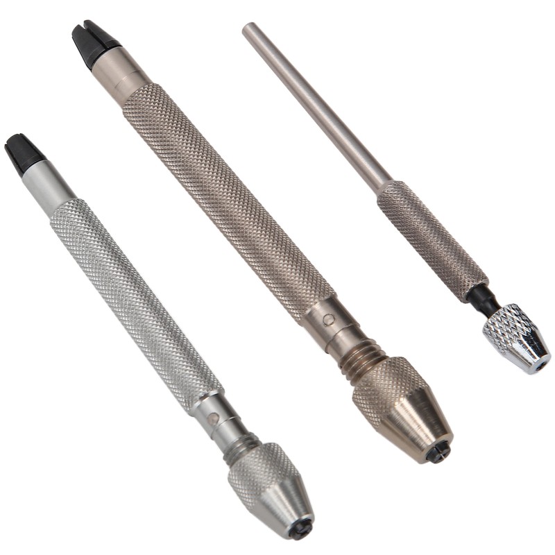 3pcs Professional Pin Vise Hand Drill Set Watch Repair Tool