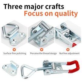 Tension Lock Side Wall Fastener 8 Pieces Lever Lock Holding Capacity Door Bolt Corner Attachment Small Toggle Lever Tensioner Latch Button Toggle Latch 100 kg