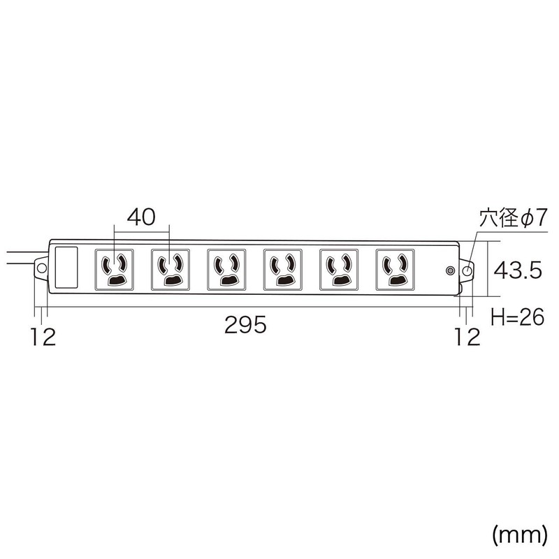 Sanwa Supply TAP-K6SP-3 Construction Property Thunder Guard Tap Outlet Outlet
