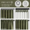Topfinel Olive Green Linen Blackout Curtains 84 Inch Long for