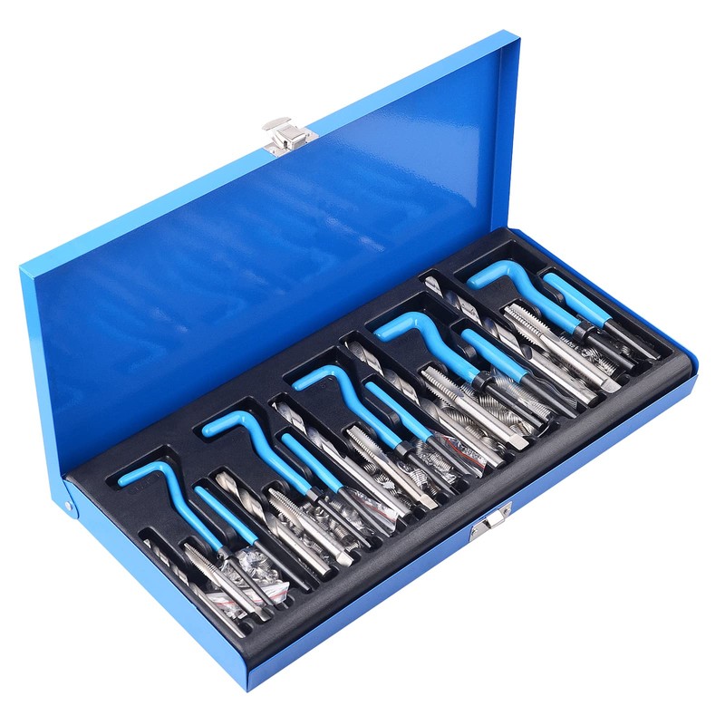 DAYUAN 131PC SAE Thread Repair Kit, HSS Drill Helicoil Kit