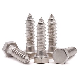 (20 PCS) 1/4 x 1-1/2" Stainless Steel Hex Lag Screws Bolts, 304 Stainless Steel Hexagon Head Lag Wood Screws, Full Thread, by RoyceMart