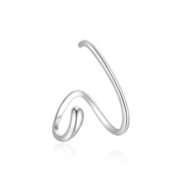 FAMIVES Ear Cuffs Non Piercing Silver Dainty Cartilage Helix Ear Wrap Hypoallergenic Adjustable Clip On Earrings for Women Single Piece