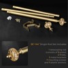 JRZOO Gold Curtain Rod for Windows 72 to 144 Inches,
