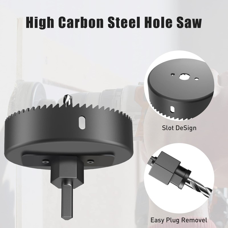 HYCHIKA Hole Saw Set with Case, 19 Pieces Hole Saw
