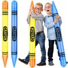 Lunmon 2 Pieces 43.31 Inch Jumbo Inflatable Crayons Neon Large