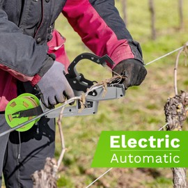 SWANSOFT Electric Plant Tying Machine, Semi-Automatic Plant Tie Machine, Plant Tying Tool for Grapes, Tomatoes, Vegetables (B10-Grey)