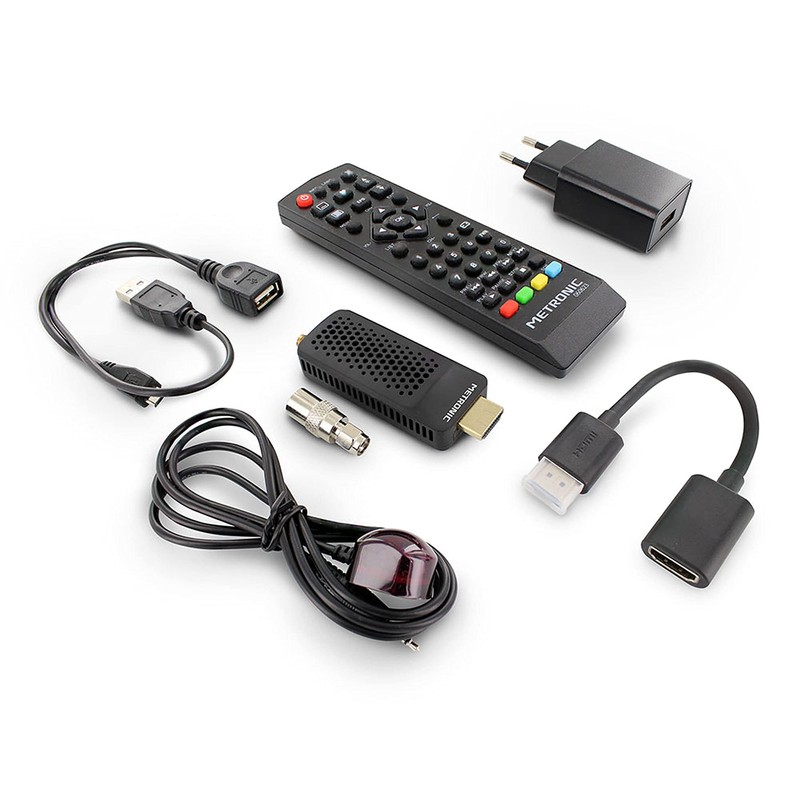Metronic 441625 Tuner Receiver DVB-T DVB-T, Supports DVB-T2 Dongle Stick