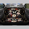 Binienty Daisy Flower Butterfly Rear Bench Back Seat Cover for