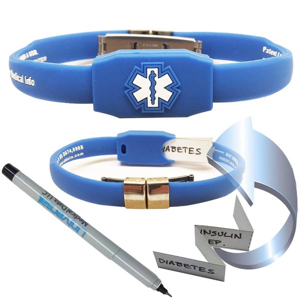 Messenger Medical ID Bracelet - Blue
