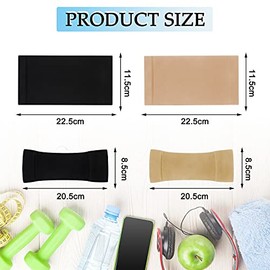 4 Pares Juego de Adelgazamiento de Brazos y Adelgazamiento de Muslos, Moldeadores de Brazo de Compresión Elástica Mangas Adelgazantes para Muslos para Mujeres Niñas (Negro, Desnudo)