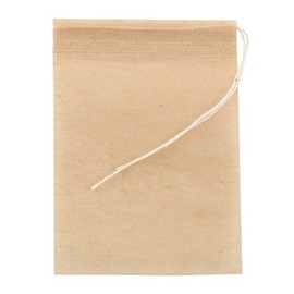 Empty SELF Fill Teabags, Unbleached Paper, COMPOSTABLE, Medium Size, Drawstring, 7x9cm, 100