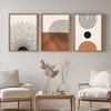 Houmury Framed Set of 3 Boho Wall Art, Mid Century