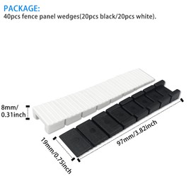 40 Pieces Furniture Leveling Pads, Furniture Wedges, Furniture Leg Leveling Pads for DIY and Workplaces (20 Pieces Black and 20 Pieces White)