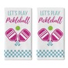 Croar Let's Play Pickleball Kitchen Dish Towels Set of 2,