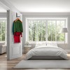 Relaxdays Folding Hook for 6 Hangers, Metal and Wood, Hooks