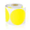 Round Stickers Yellow 90 mm Circle Labels Colour Coding Dot