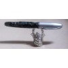 Laughing BUDDHA Silver Plated Pen Holder Stand Display