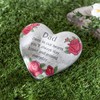 Holiday Pride Heart Shaped Memorial Stone for Dad, Accented with