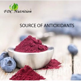 FDC NUTRITION INC. Pure Organic Blueberry Powder 17.6oz (500 Grams) - Pure, Gluten Free- Freeze Dry