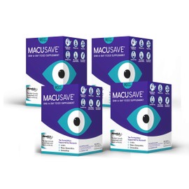 Macu-SAVE Eye Supplement for Macular Health with Meso-Zeaxanthin/Lutein and Zeaxanthin - Pack of 4 X 90 Capsules
