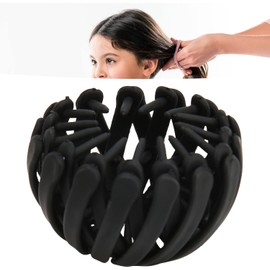 4 Piezas Pinza para el Pelo Nido de Pájaro, Soporte Extensible para Hacer Moños y de Caballo Alta, Accesorio Capilar Retráctil con Garra Antideslizante para Mujeres y Niñas