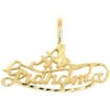 14K Yellow Gold #1 Grandma Charm Pendant