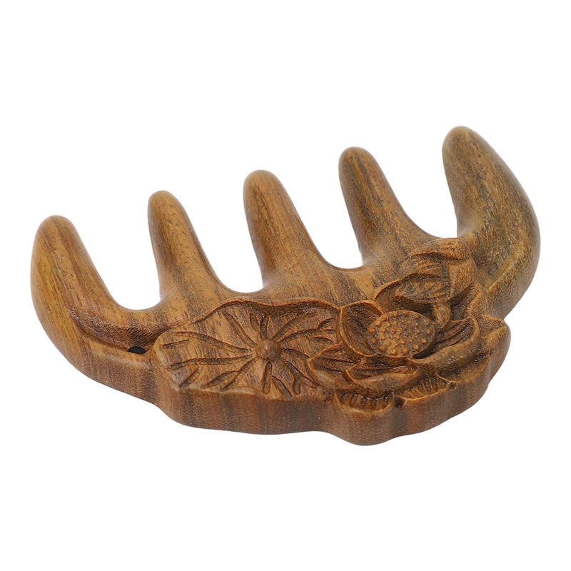 Sandalwood Nose Guasha Massage Tool Five Tooth Scalp Meridians Scraping