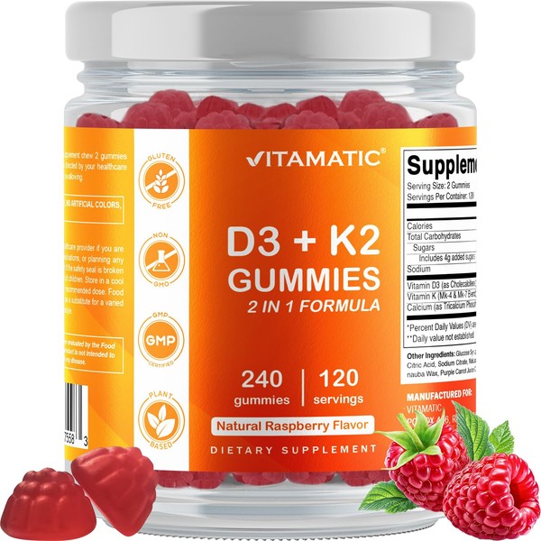 Vitamatic Vitamatic Vitamin D3 K2 with Calcium Gummies - 240