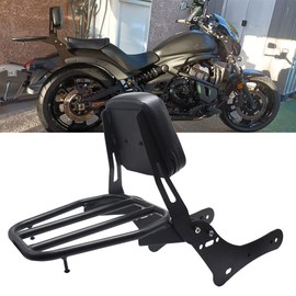 Midimttop Detachable Backrest Sissy Bar with Luggage Rack fits for Vulcan S 650 VN650/EN650 Accessories 2015 2016 2017 2018 2019 2020 2021 2022 2023 2024