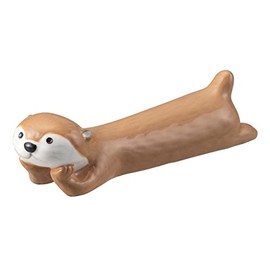 Deco Corporation KAWAUSO CAFE Otter Cutlery Rest Latte Size: Approx. W2.4 D9.4 H2.5 KW-17938