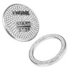 Riloer Car Engine Start Stop Button Cover, Sliver Bling Ignition