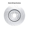 Dynamic Friction Company Front Rear Brake Rotors-Drilled and Slotted-Silver with