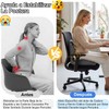 Vervex Cojín Ergonómico 2 en 1 para Espalda y Asiento,