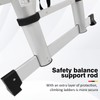 12.5FT Aluminum Telescopic A-Frame Extension Ladder 2-in-1 Portable Collapsible Ladder
