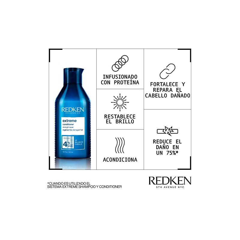 Redken Shampoo + Acondicionador Extreme Fortificante 300ml