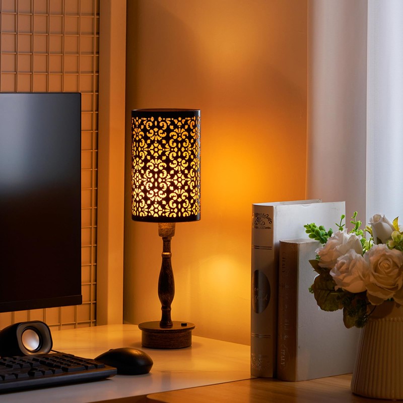 UMEXUS LED Rechargeable Cordless Table Lamp with Dimmer, Small Battery