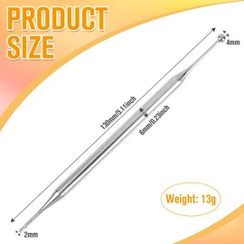 Double Headed Body Probe Pen Acupuncture Pen Stainless Steel Manual Acupressure Pen Portable Fascia Massage Tool Facial Reflexology Tools Promote Blood Circulation for Facial Massager