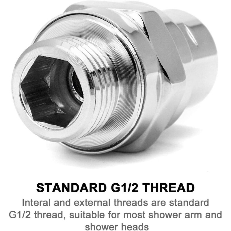 Bestgle Shower Connector G1/2 Top Shower Swivel Ball Joint Adapter