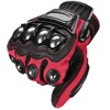 Steel Outdoor Knuckle Motorcycle Motorbike Powersports Safety Gloves (XX-Large, Red)