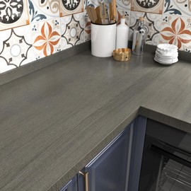 WESTICK Grey Wallpaper Peel and Stick for Bedroom Living Room Accent Wallpaper Self Adhesive Gray Contact Paper for Kitchen Cabinets Peel and Stick Countertops Waterproof Cabinet Wall Paper 15.8"x78"