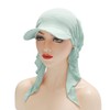 ZLYC Women's Summer Chemo Headwear with Brim Visor Pre-Tied Lightweight