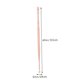 Beavorty 1 Set Portable Ear Wax Removal Tools Dual Head Spring Ear Spoons Ergonomic Non Slip Design Durable Stainless Steel for Family Use