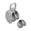 50mm/2.0in Marine Pulley Double Roller 400kg Loading 304 Stainless Steel