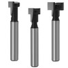 Maxmoral 3PCS Lock Hole Router Cutter Set 1/4 Inch Shank