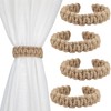 4-Piece Curtain Ties, Curtain Tie Backs Rope with Rustic Charm,