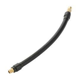 Motoforti Universeller Reifenfüller-Verlängerungsschlauch Luftkompressor Verlängerungsschlauch Adapter Reifenventil 23cm M8x0.8 10mm OD Langlebiger Gummischlauch Goldfarbener Verbinder